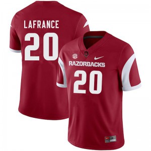 Mens Arkansas Razorbacks Giovanni LaFrance #20 Player Cardinal Jersey 217627-195