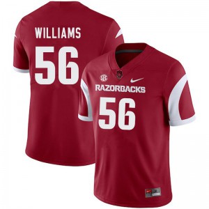 Men's Arkansas Razorbacks Zach Williams #56 Cardinal NCAA Jersey 268388-614