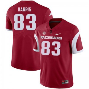 Men's Arkansas Razorbacks Chris Harris #83 Cardinal Stitch Jerseys 500274-456