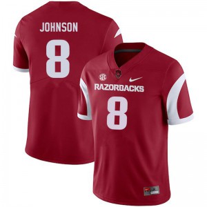 Mens Arkansas Razorbacks Jayden Johnson #8 Player Cardinal Jerseys 747018-540