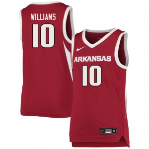 Men Arkansas Razorbacks Jaylin Williams #10 Cardinal Basketball Jerseys 400585-476