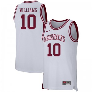 Men Arkansas Razorbacks Jaylin Williams #10 High School White Jersey 609434-134