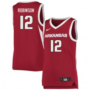 Mens Arkansas Razorbacks Khalen Robinson #12 Stitched Cardinal Jersey 821590-524