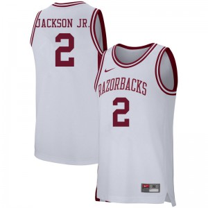 Men Arkansas Razorbacks Vance Jackson Jr. #2 University White Jersey 409322-767