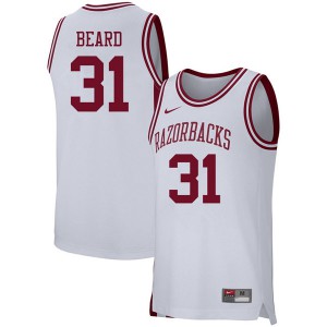Men's Arkansas Razorbacks Anton Beard #31 White NCAA Jersey 624708-102