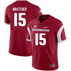 Men's Arkansas Razorbacks Braden Bratcher #15 NCAA Cardinal Jersey 518302-494