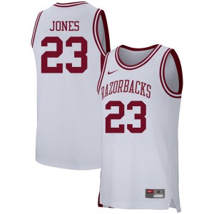 Mens Arkansas Razorbacks C.J. Jones #23 White Alumni Jerseys 548514-722