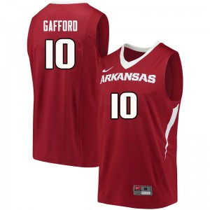 Mens Arkansas Razorbacks Daniel Gafford #10 Cardinal Official Jerseys 999618-239