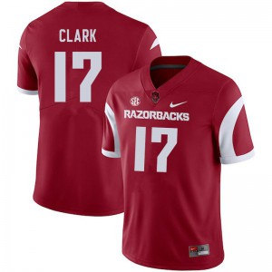 Men's Arkansas Razorbacks Hudson Clark #17 Player Cardinal Jerseys 379401-519