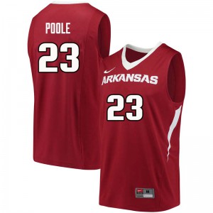 Mens Arkansas Razorbacks Ike Poole #23 Cardinal Stitched Jersey 827639-397
