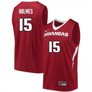 Men's Arkansas Razorbacks Jonathan Holmes #15 Cardinal Stitched Jersey 372633-798