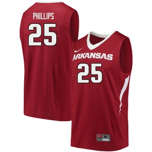 Men's Arkansas Razorbacks Jordan Phillips #25 Cardinal Player Jersey 465839-793