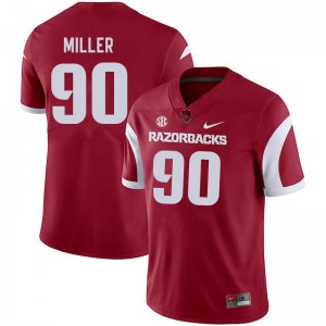 Men's Arkansas Razorbacks Marcus Miller #90 Player Cardinal Jersey 320532-434