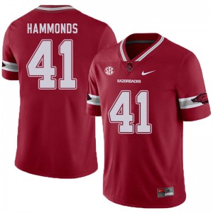 Men's Arkansas Razorbacks T.J. Hammonds #41 Cardinal Player Alternate Jersey 800453-127
