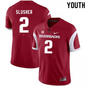 Youth Arkansas Razorbacks Myles Slusher #2 Cardinal Player Jersey 469956-134