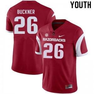 Youth Arkansas Razorbacks Donte Buckner #26 Cardinal Player Jerseys 934012-156