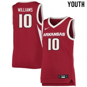Youth Arkansas Razorbacks Jaylin Williams #10 Player Cardinal Jersey 958668-925
