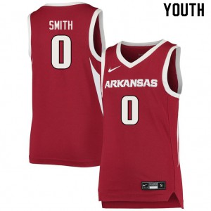 Youth Arkansas Razorbacks Justin Smith #0 Cardinal Player Jersey 253610-333