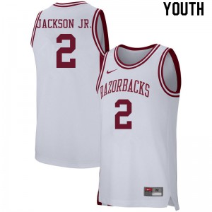 Youth Arkansas Razorbacks Vance Jackson Jr. #2 Alumni White Jerseys 694115-294