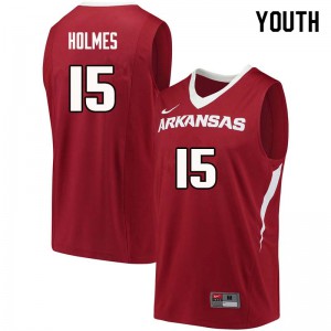 Youth Arkansas Razorbacks Jonathan Holmes #15 Cardinal Alumni Jerseys 858513-297