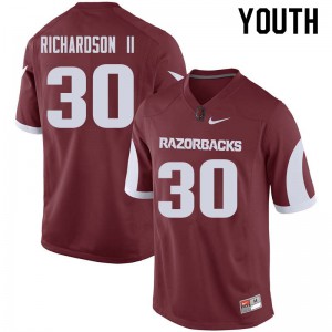 Youth Arkansas Razorbacks Kevin Richardson II #30 NCAA Cardinal Jerseys 386064-751