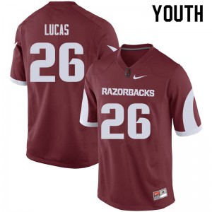 Youth Arkansas Razorbacks Ryder Lucas #26 Player Cardinal Jerseys 787714-881