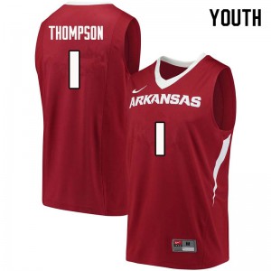 Youth Arkansas Razorbacks Trey Thompson #1 Cardinal Player Jerseys 725258-138